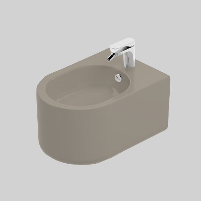 Artceram Solida Биде подвесное 36х53 см, 1 отверстие, покрытие Saniglaze, цвет: matera