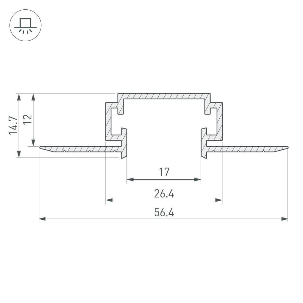 Профиль Arlight TEK-PDS-D-2000 026515