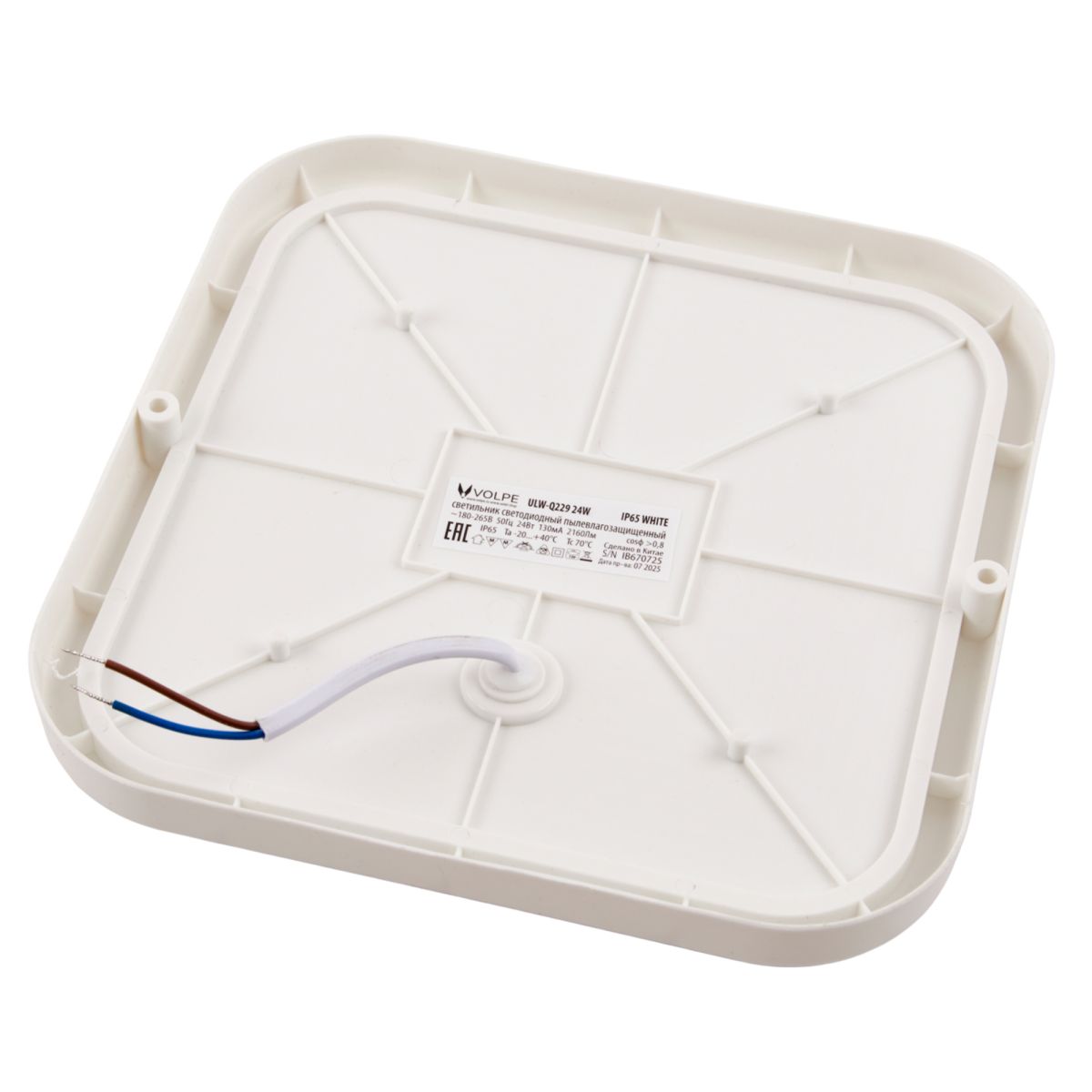 Накладной светильник влагозащищенный Volpe ULW-Q229 24W/4000K IP65 WHITE UL-00013192