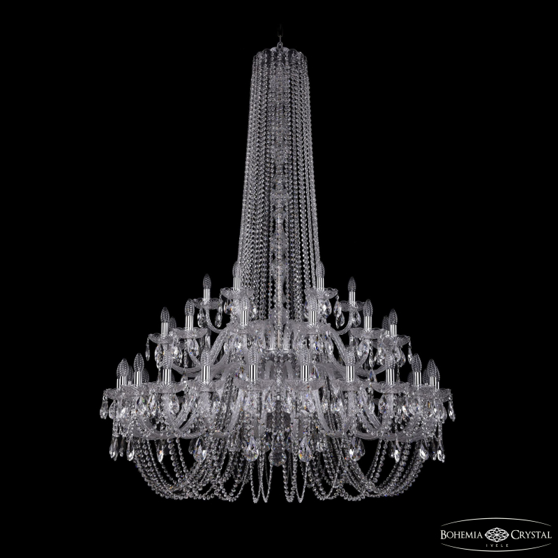 Подвесная люстра Bohemia Ivele Crystal 1402/24+12+6/460/h-176/2d Ni