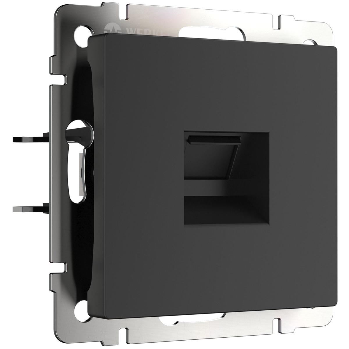 Розетка Werkel Ethernet RJ-45 черный матовый W1181008 4690389156946