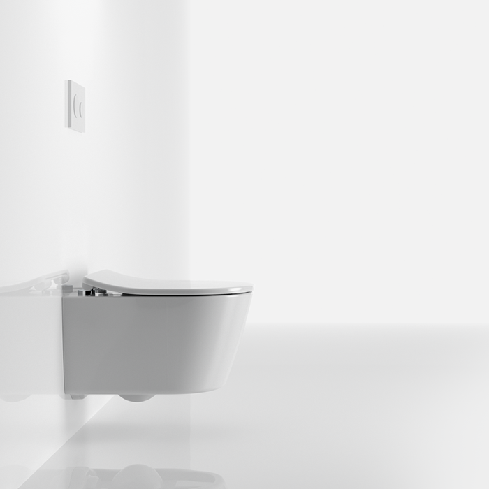 TOTO RP Унитаз напольный 38x64см, безободковый, Tornado, сиденье Slim микролифт, цвет: белый