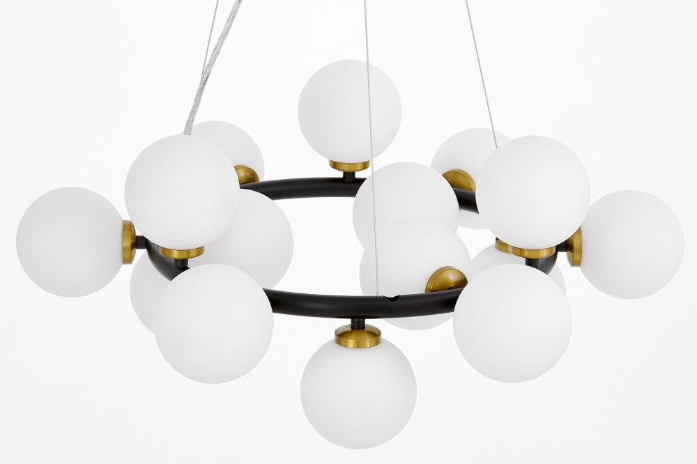 Подвесная люстра Lumina Deco Marsiada LDP 6033-15 BK+MD