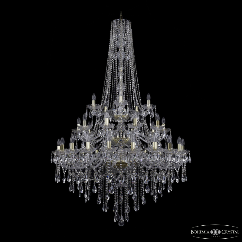 Подвесная люстра Bohemia Ivele Crystal 1415/20+10+5/400/h-182/3d G