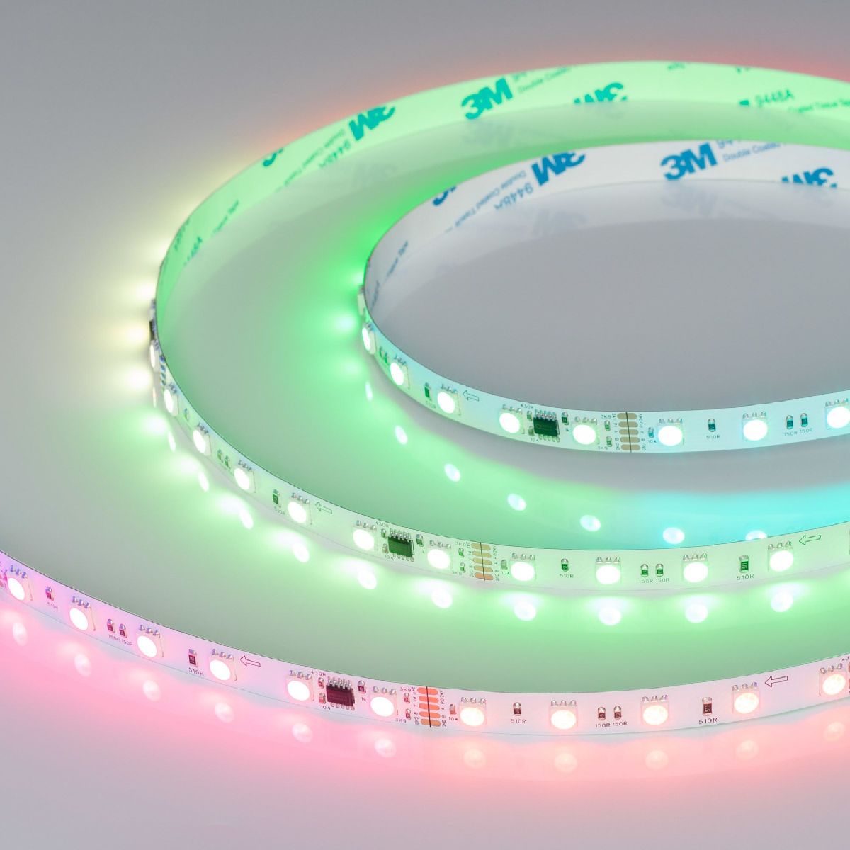 Светодиодная лента Arlight DMX-B60-10mm 24V RGB-PX6 (14 W/m, IP20, 5060, 5m) 039183