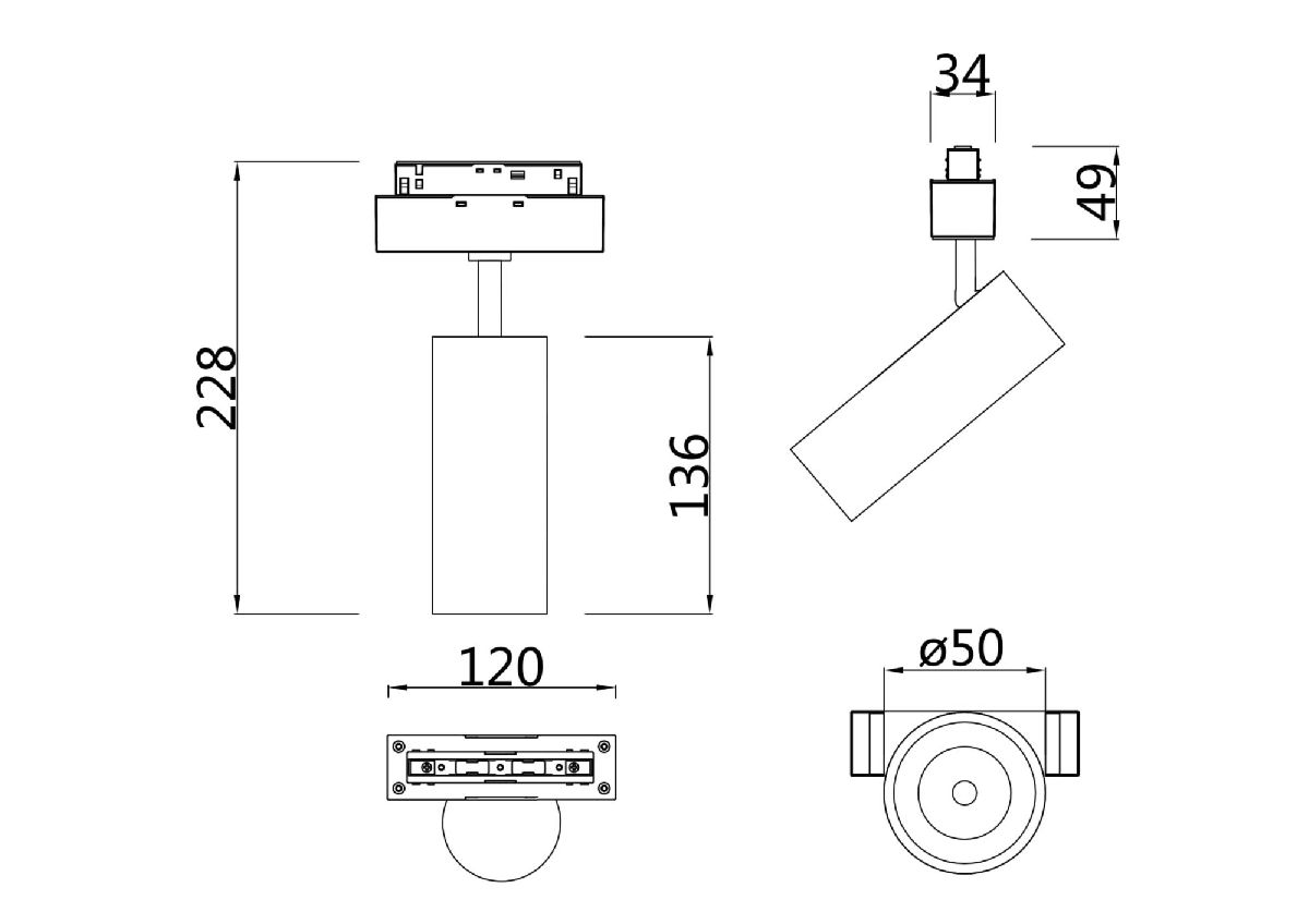 Трековый светильник Maytoni Focus LED  TR019-2-10W3K-W
