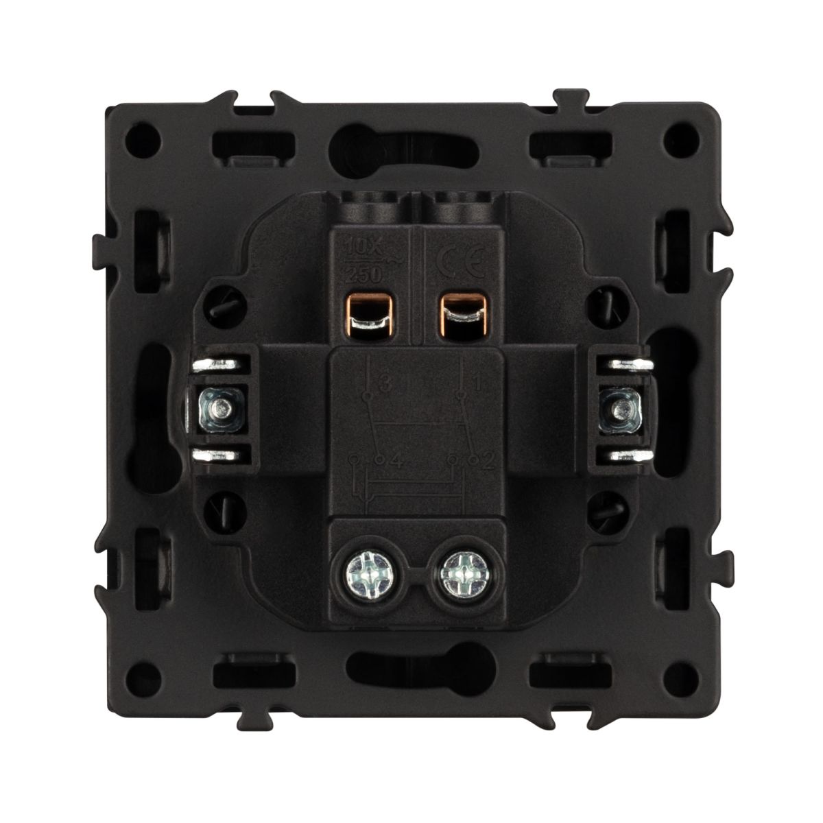 Механизм выключателя одноклавишный перекрёстный Arlight SWT-NOBE-MKX1-SFPL-GR (230V, 10A) 054251