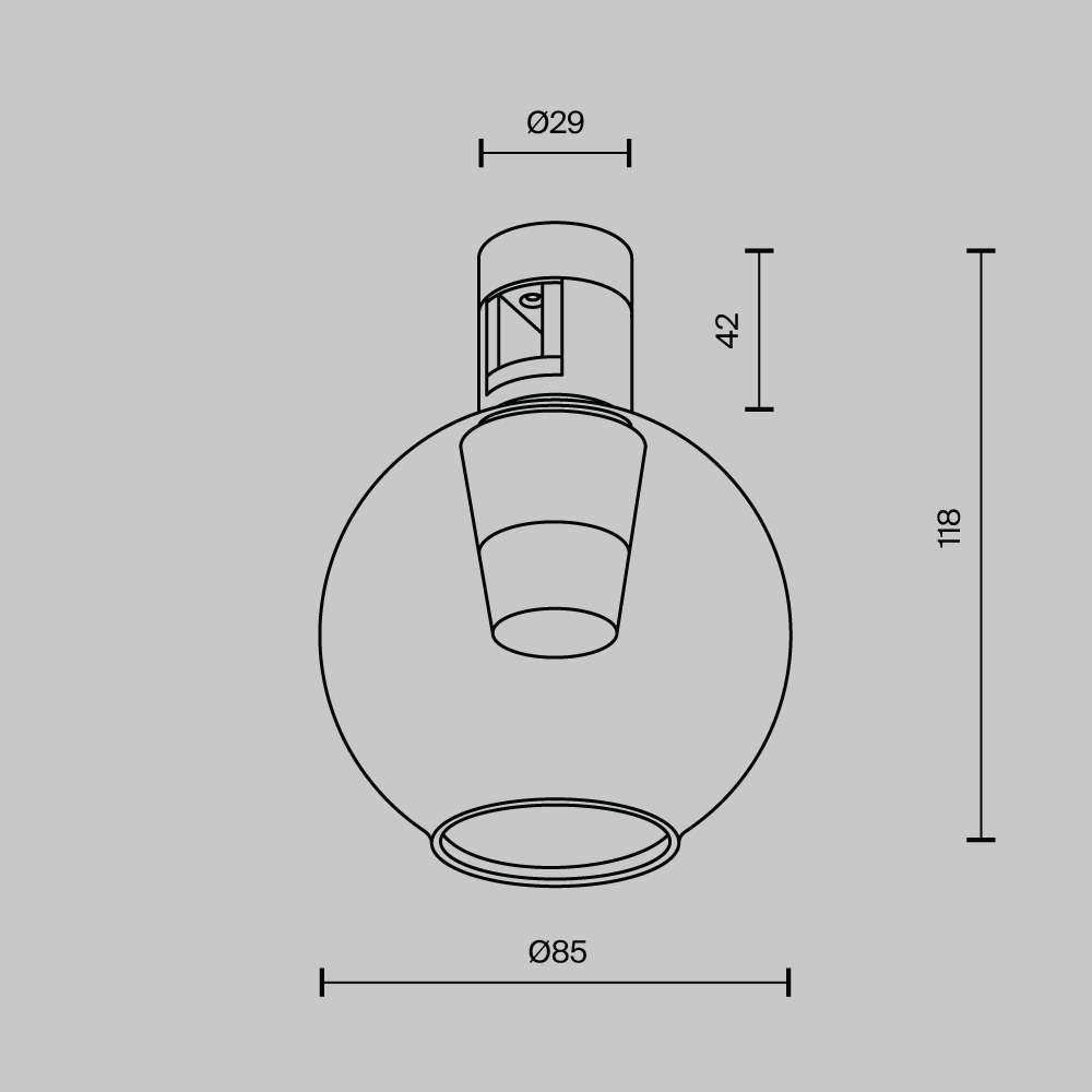 Трековый магнитный светильник Maytoni Bubble TR148-1-3W4K-B