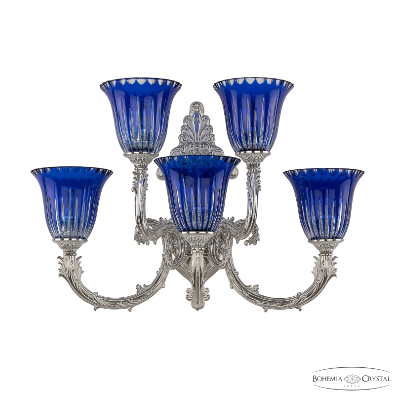 Бра Bohemia Ivele Crystal Florence 7109B15/3+2/210 NW P2 U Clear-Blue/H-1K
