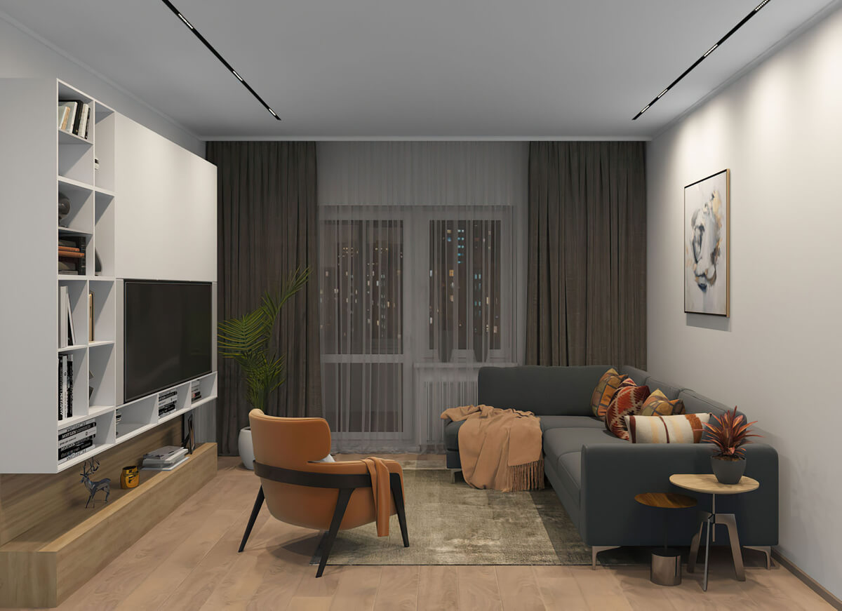 Трековый светодиодный светильник Denkirs DK8001-BK