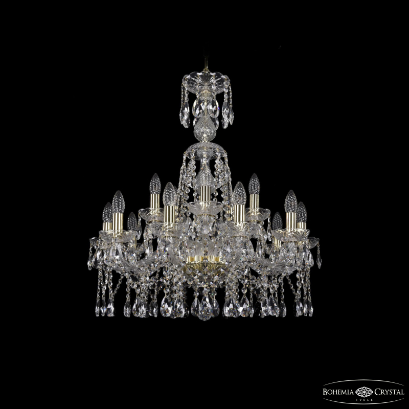 Подвесная люстра Bohemia Ivele Crystal 1413/10+5/220/XL-74 G