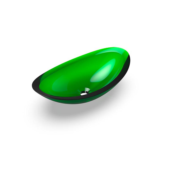 Knief Charm Shape Раковина накладная 58.1x33.1x16.9см, без отв., из полимерного материала, цвет: Malachit # 090