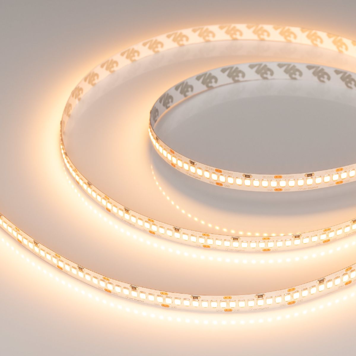 Светодиодная лента Arlight RT-A252-10mm 24V Warm2400 (11 W/m, IP20, 2835, 5m) (Arlight, 10 Вт/м, IP20) 028620(2)