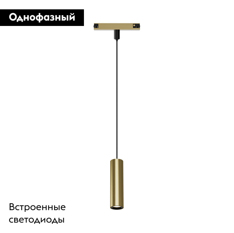 Трековый однофазный светильник Denkirs Shine spot DK5744-SB