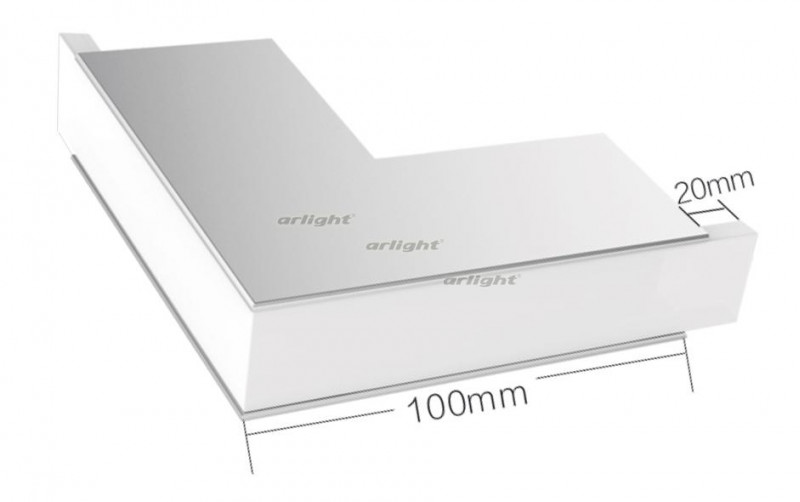 Угол Arlight S2-LINE-4067-L90W внешний 021252