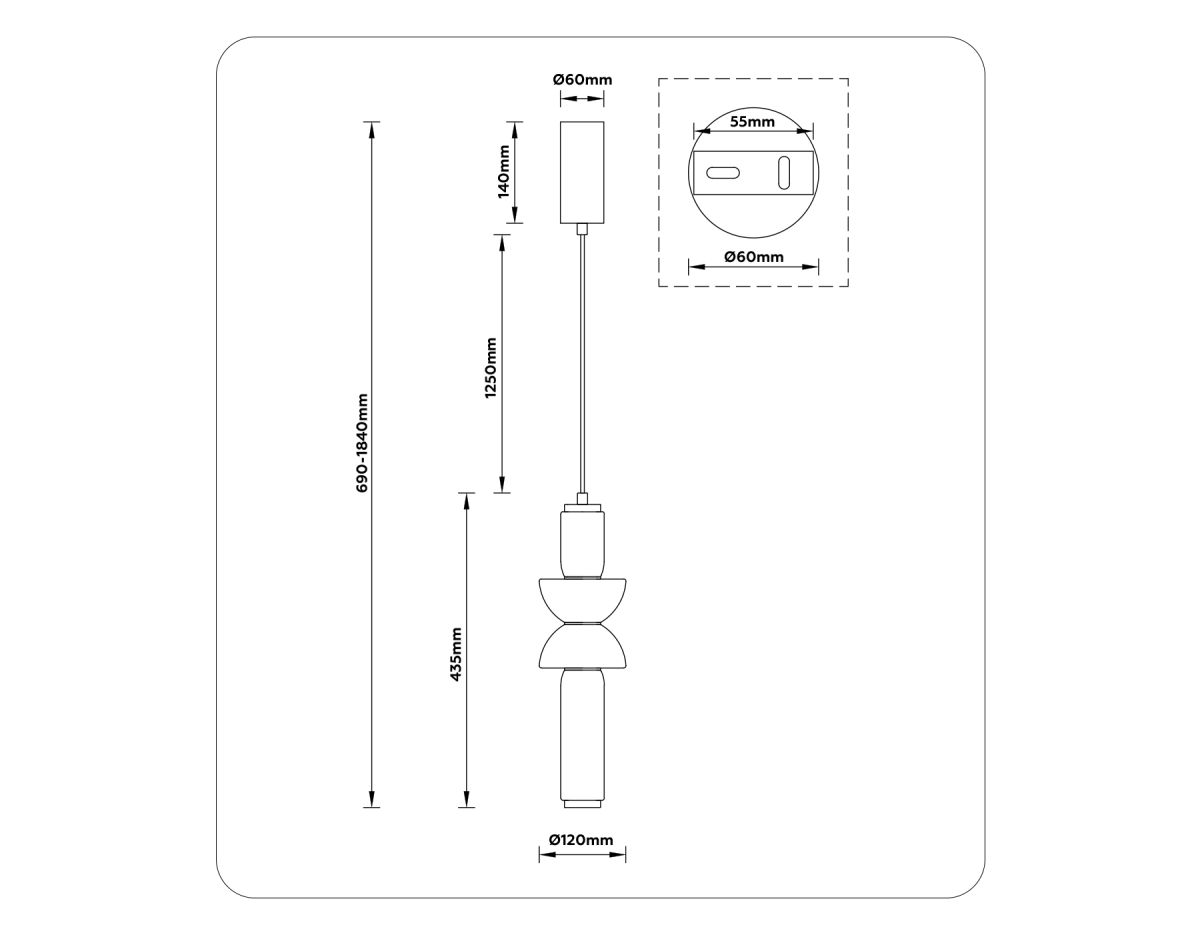 Подвесной светильник Ambrella Light High Light Modern LH11021
