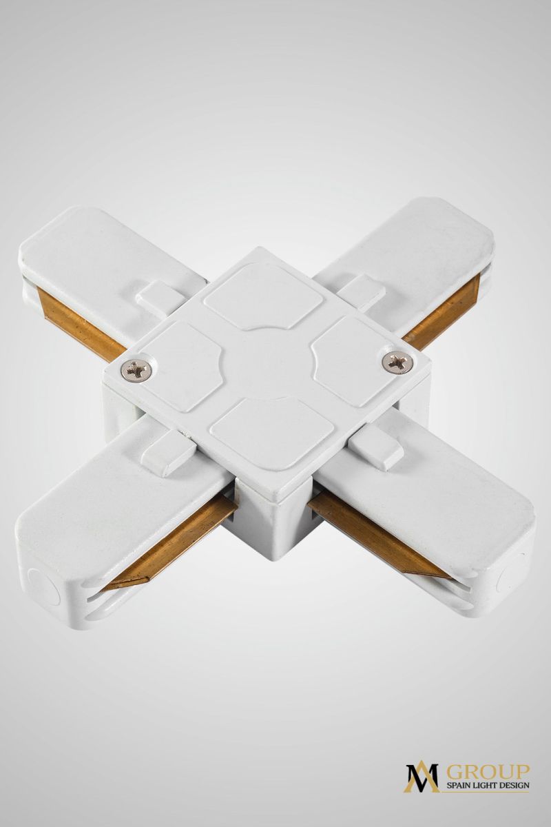 Трековый однофазный X-образный соединитель AM Group AM178 WH