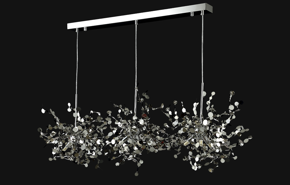 Подвесной светильник Crystal Lux GARDEN SP3х3 L1200 CHROME
