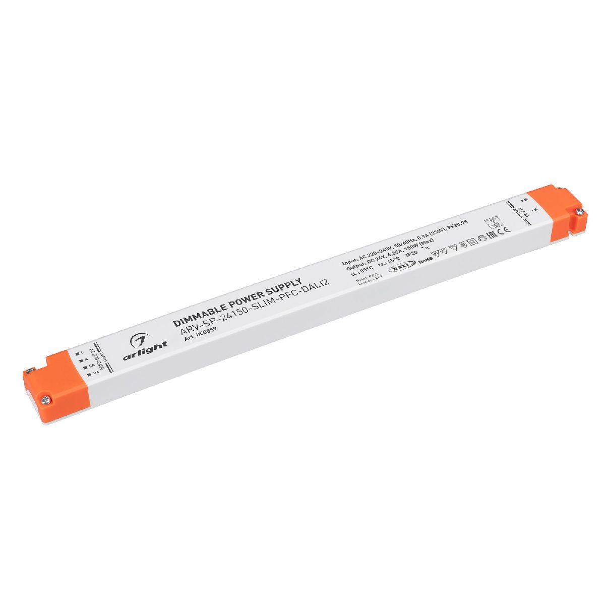 Блок питания Arlight ARV-SP-24150-SLIM-PFC-DALI2 (24V, 6.25A, 150W) 050559