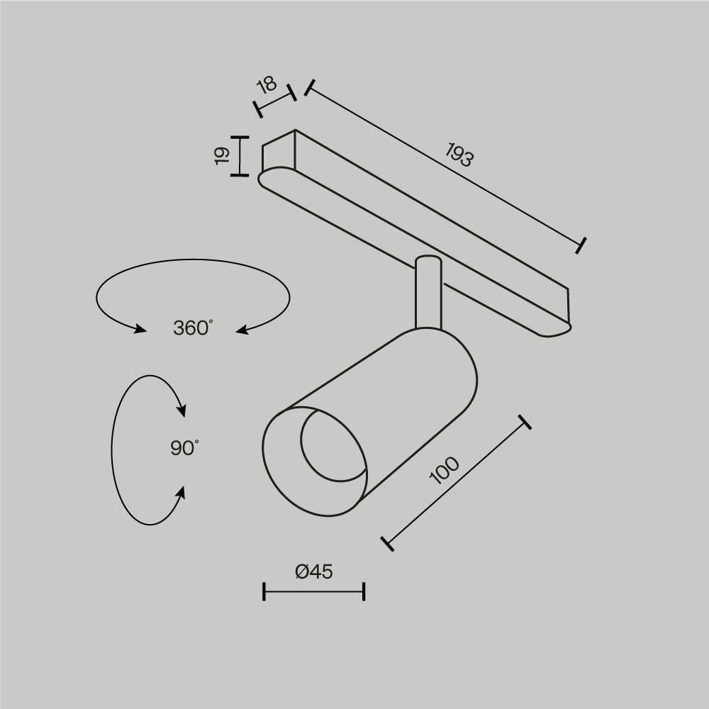 Трековый магнитный светильник Maytoni Technical Magnetic track system Exility Focus LED TR032-2-5W4K-M-BW