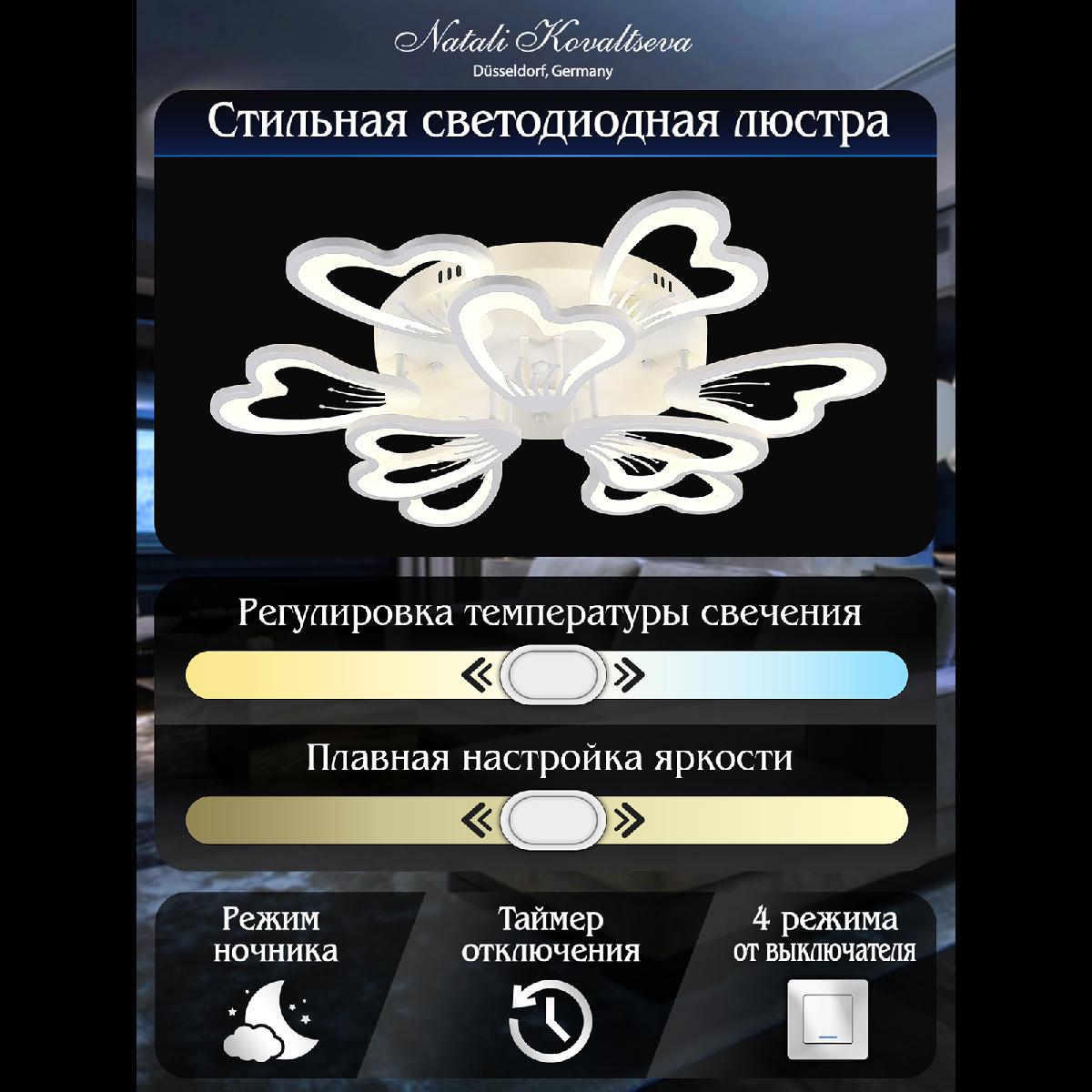 Потолочная люстра Natali Kovaltseva Hugo LED LAMPS 81227