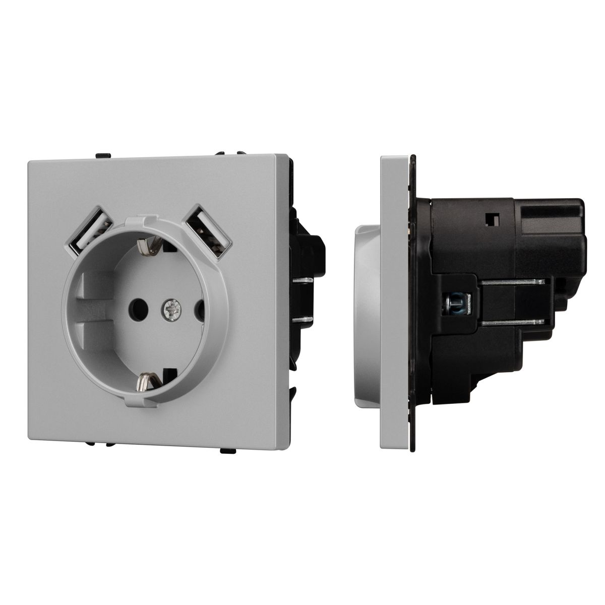 Механизм розетки Arlight с USB зарядкой SCT-NOBE-MUAA-SFPL-IS (230V, 16A)  059443