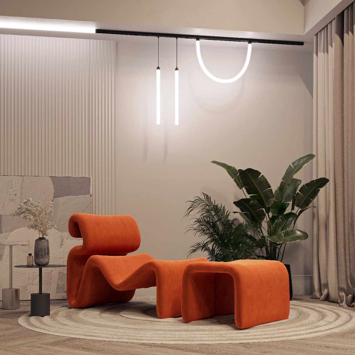 Трековый магнитный светильник Arlight MAG-ORIENT-TUBE-ELASTIC-2620-R30-L1000-14W Day4000 (BK, 360 deg, 48V) 041643
