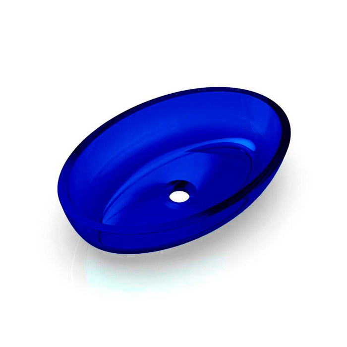 Knief Oval Shape Раковина накладная 55x37x13см., без отв., из полимерного материала, цвет: Marine blue # XXX