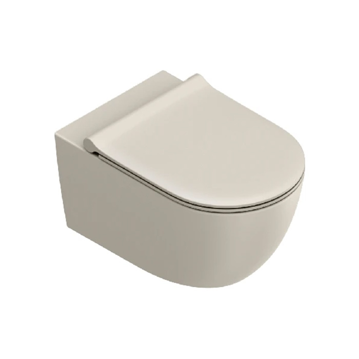 Catalano Sfera Унитаз подвесной 55x35см, безободковый, смыв Tornado, покрытие Cataglaze+, цвет: Sabbia satinato