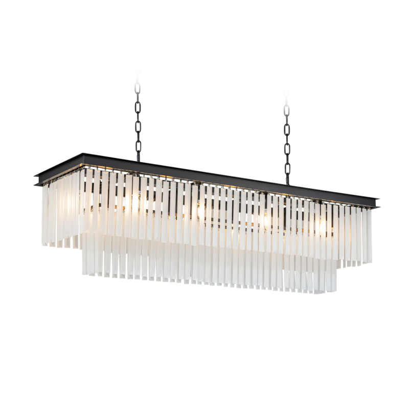 Подвесная люстра Delight Collection 1920s Odeon KR0387P-10C/P black/frost