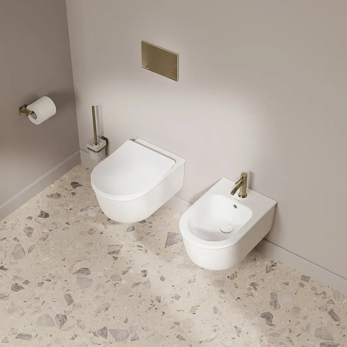Kerama Marazzi Elegance Биде подвесное 53x35см, с 1 отв., цвет: белый матовый