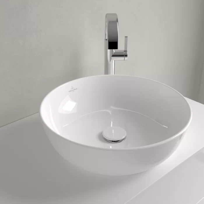 Villeroy&Boch Artis Раковина 43х43х12.5см., накладная, без отв., без перелива, TitanCeram, цвет: альпийский белый