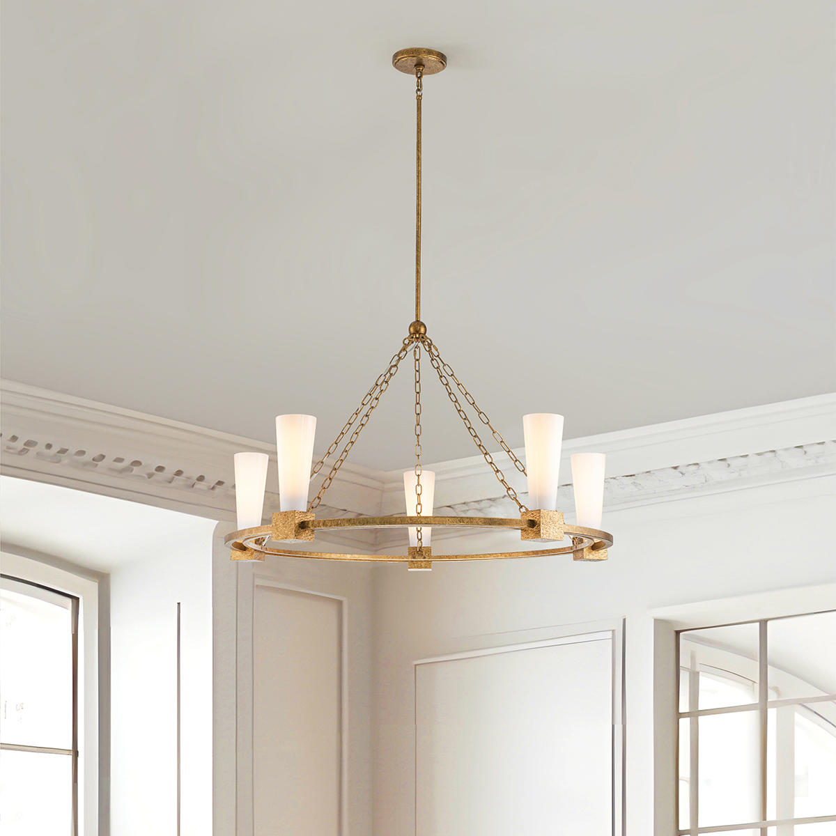 Подвесная люстра Elstead Lighting KRISTY5-DG-OPAL