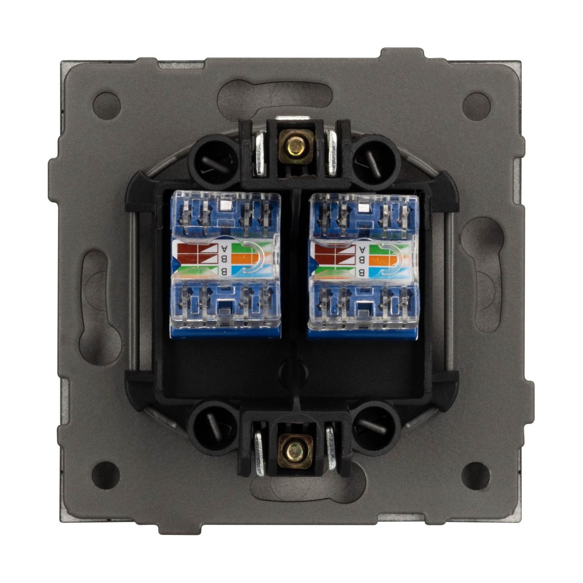 Механизм компьютерной розетки двойной SCT-TENDO-MPC2-SFPL-BK (RJ-45, CAT6) 054595