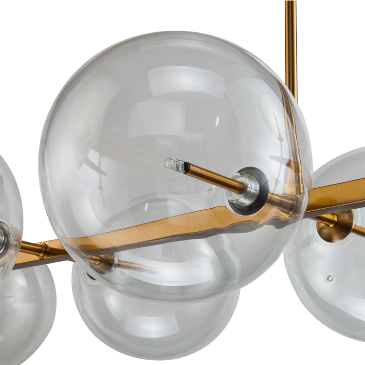 Подвесная люстра Delight Collection Globe Mobile KG0965P-10L brass