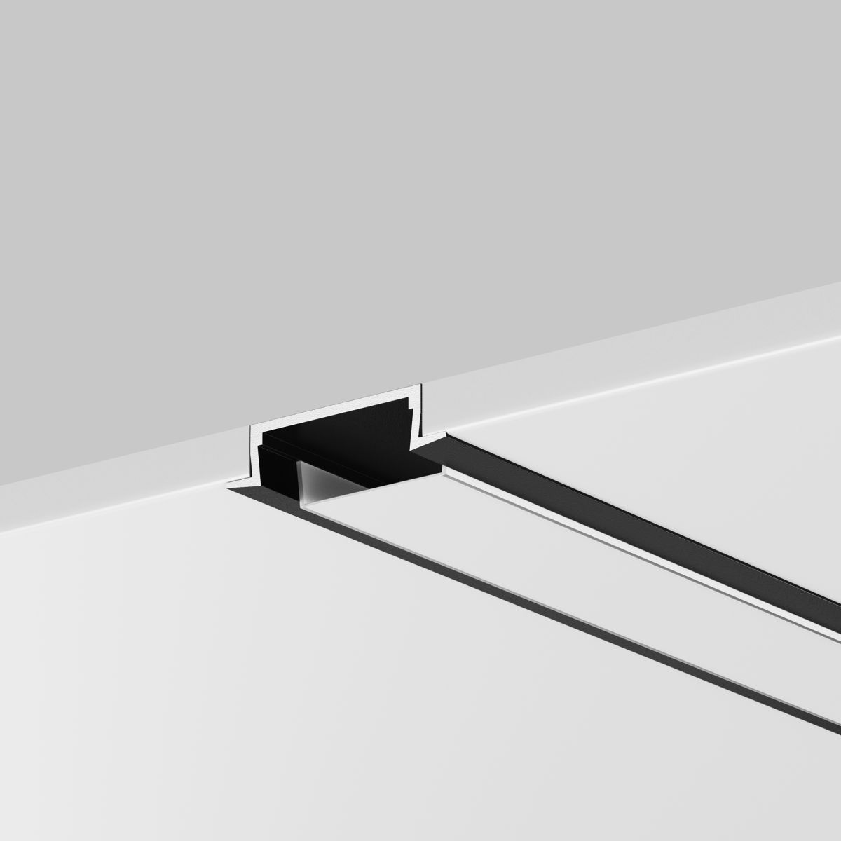 Алюминиевый профиль встраиваемый с накладным фланцем Maytoni Led Strip ALM-004-B-2M 632010
