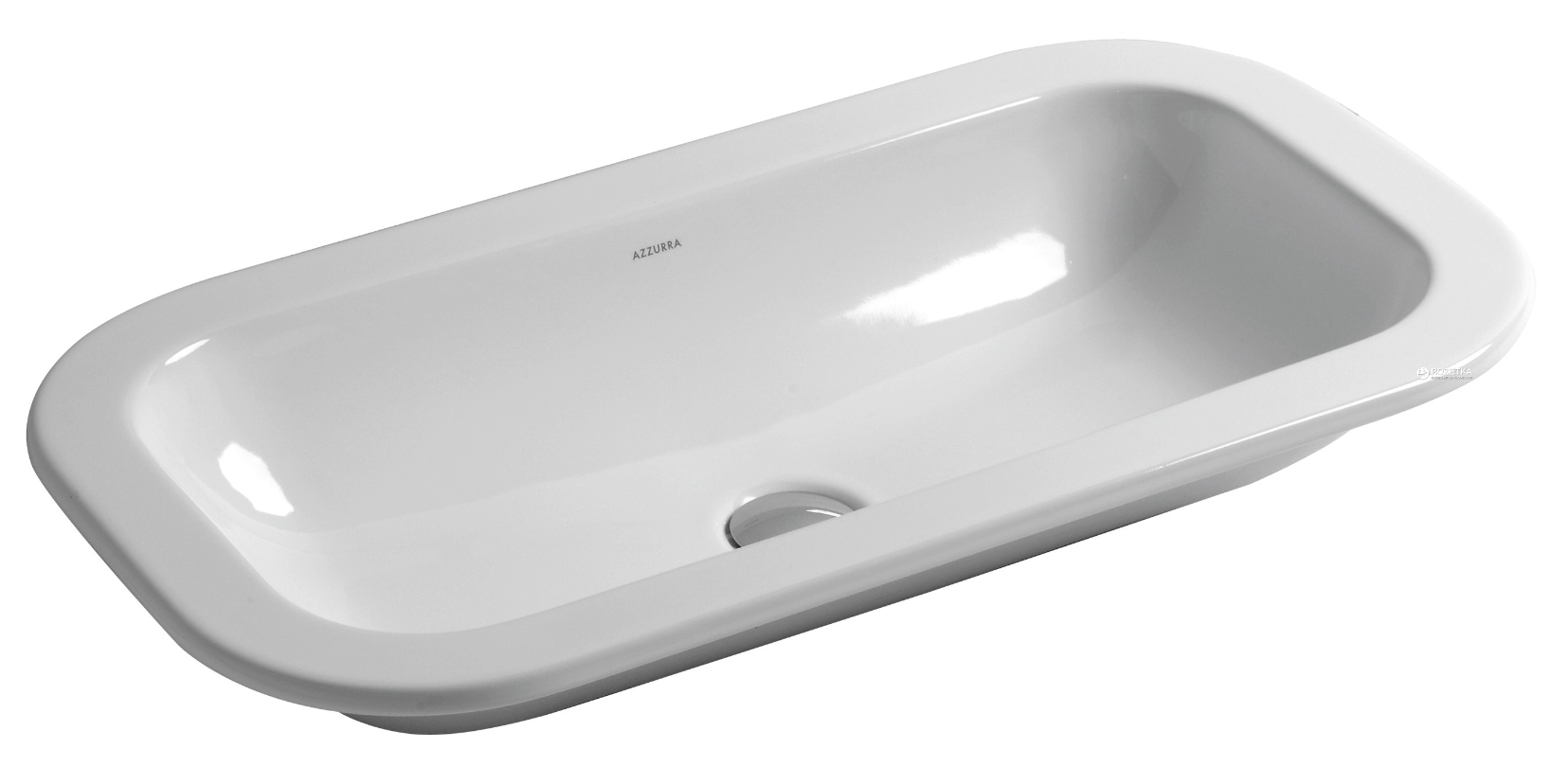 AZZURRA GLAZE Раковина 69x38 см, без отв., цвет: белый