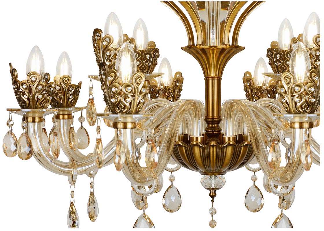 Подвесная люстра iLamp Asia 61078-8+4 BR