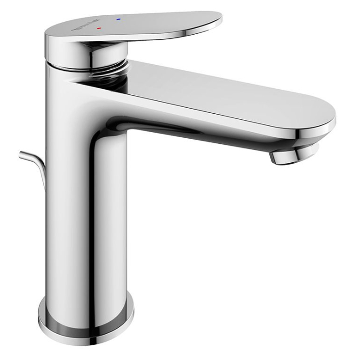 Duravit Wave Смеситель для раковины, 1 отв., с донным клапаном, цвет: хром