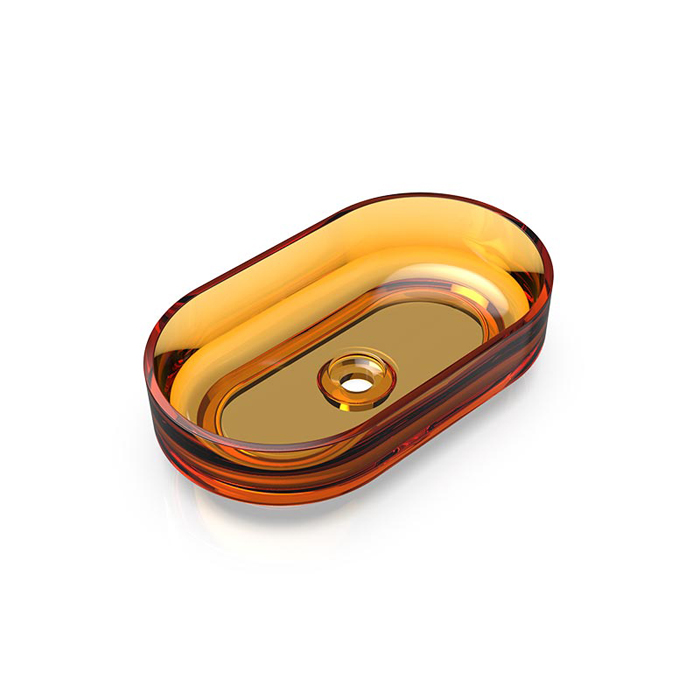 Knief Ellipse Shape Раковина накладная 55x32x14см, без отв, из полимерного материала, цвет: Arangonit # 050