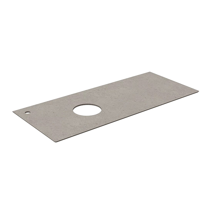 Kerama Marazzi Magica Столешница из керамогранита для накладных раковин Риккарди 120см, с 1 отв., цвет: серый матовый