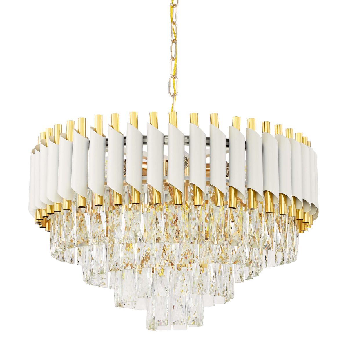 Подвесная люстра Lumina Deco Funneli LDP 6003-500 WT+F.GD
