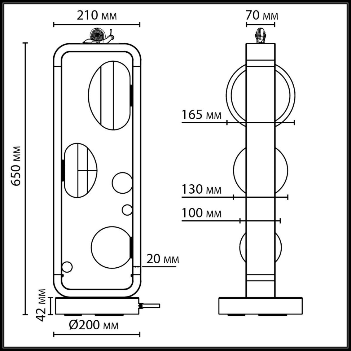 Ландшафтный светильник Odeon Light Nature Luma 5434/3FB