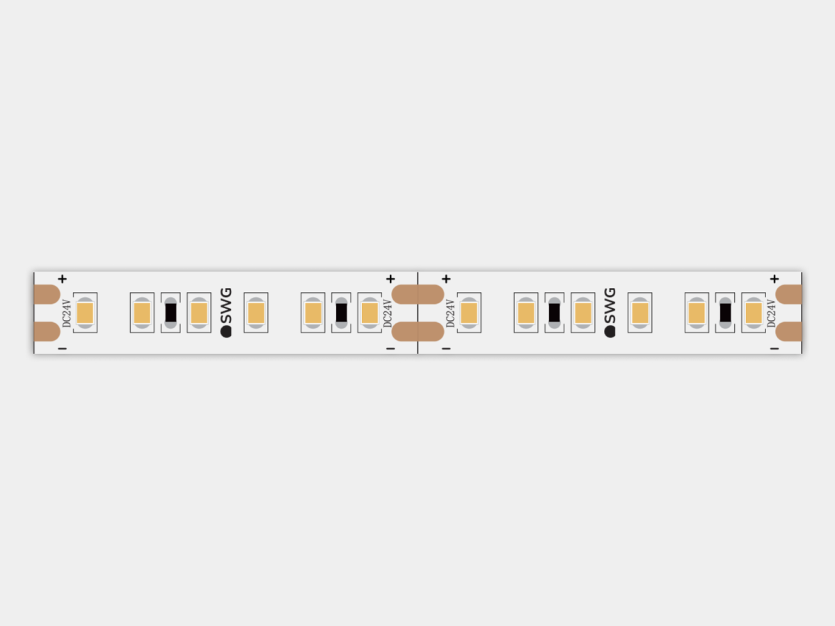 Светодиодная лента влагозащищенная SWG 9,6 Вт/м SMD2835 Закрытая (IP66) Теплый, 24В, 3М, SWG2120-24-9.6-WW-66-M 00-00036643