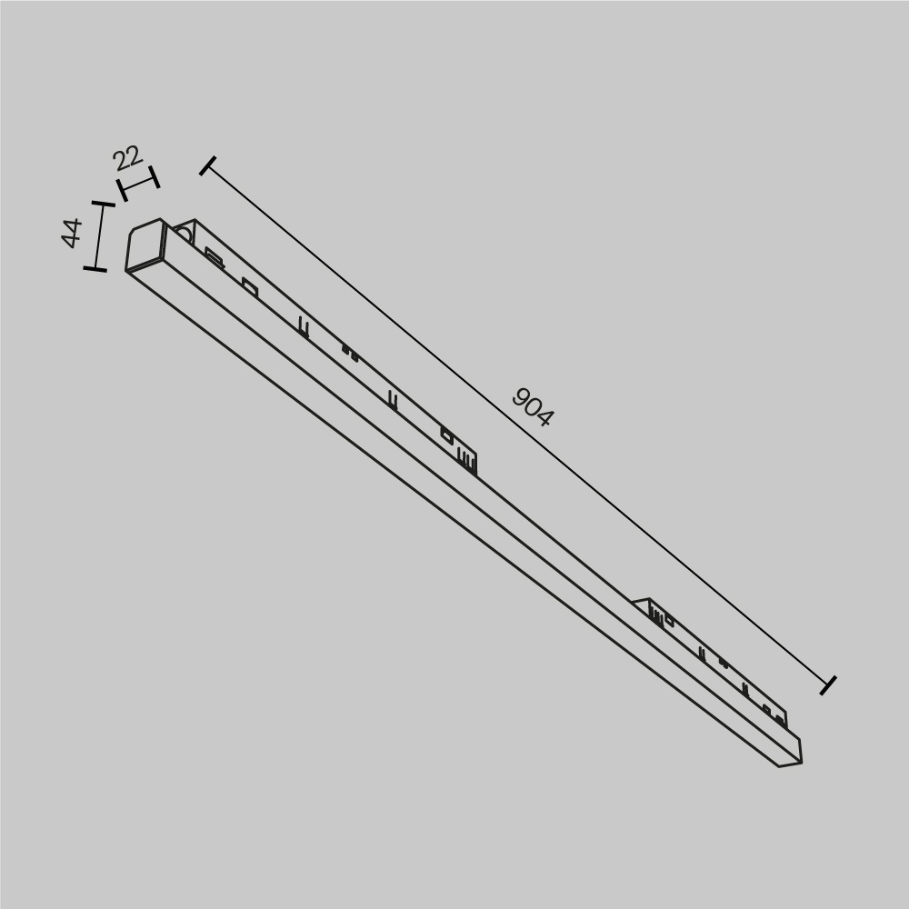 Трековый магнитный светильник Maytoni Basis TR030-4-30W3K-WW-DS-W