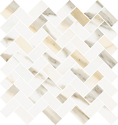 ITALON / ИТАЛОН STELLARIS Calacatta Gold Mosaico Cross Натуральный
