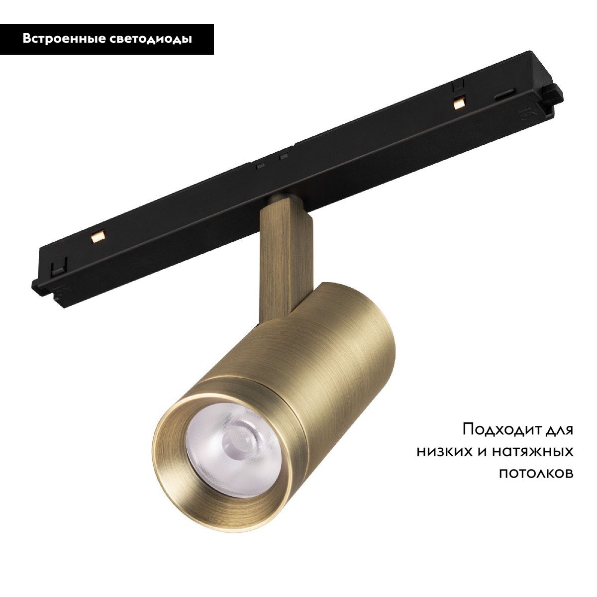 Трековый магнитный светильник Arlight MAG-ORIENT-SPOT-R45-12W Warm3000 (BR, 24 deg, 48V) 045061