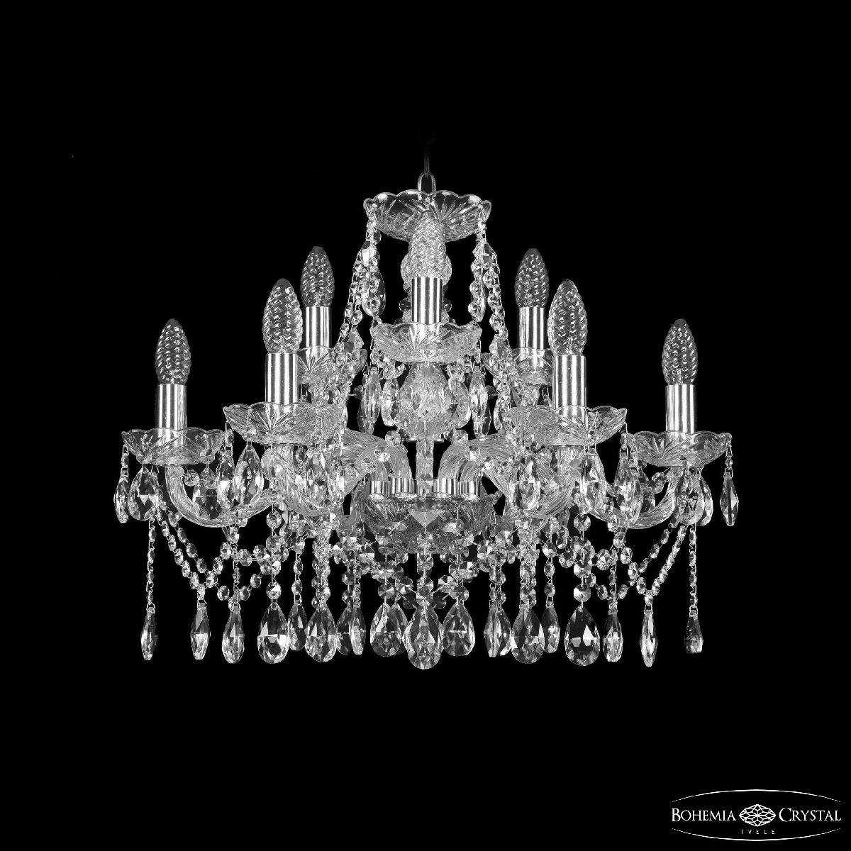 Подвесная люстра Bohemia Ivele Crystal 1413/6+3/200 Ni