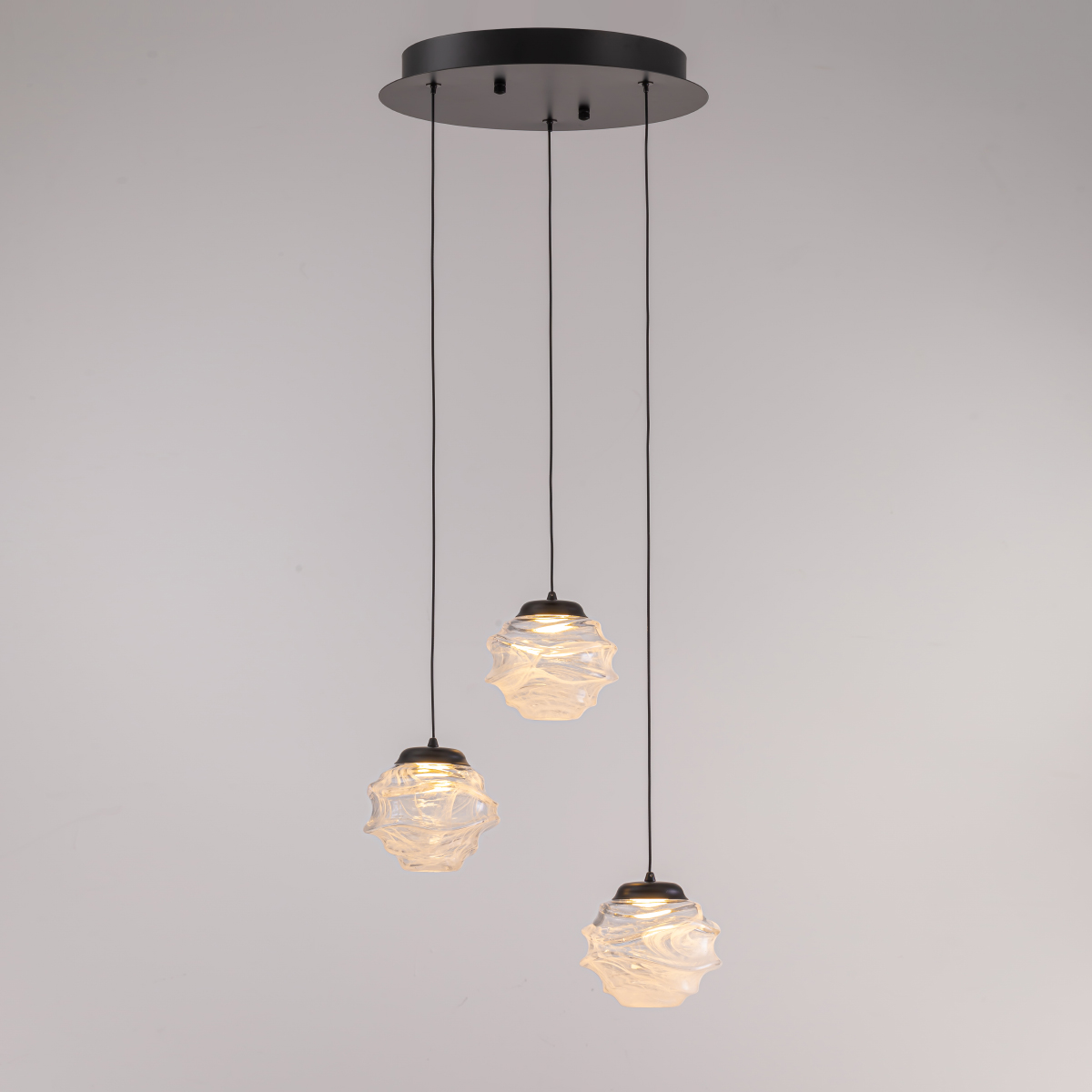 Подвесной светильник Delight Collection MD25030003-3A matt black/clear