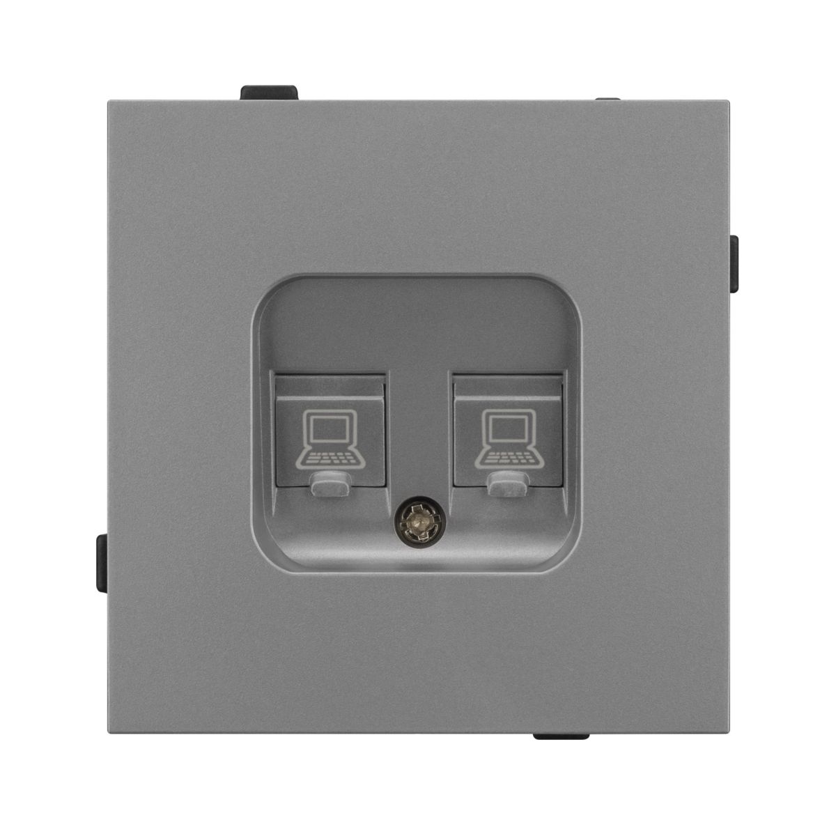 Механизм компьютерной розетки двойной Arlight SCT-TENDO-MPC2-PL-GR (RJ-45, CAT6) 054102